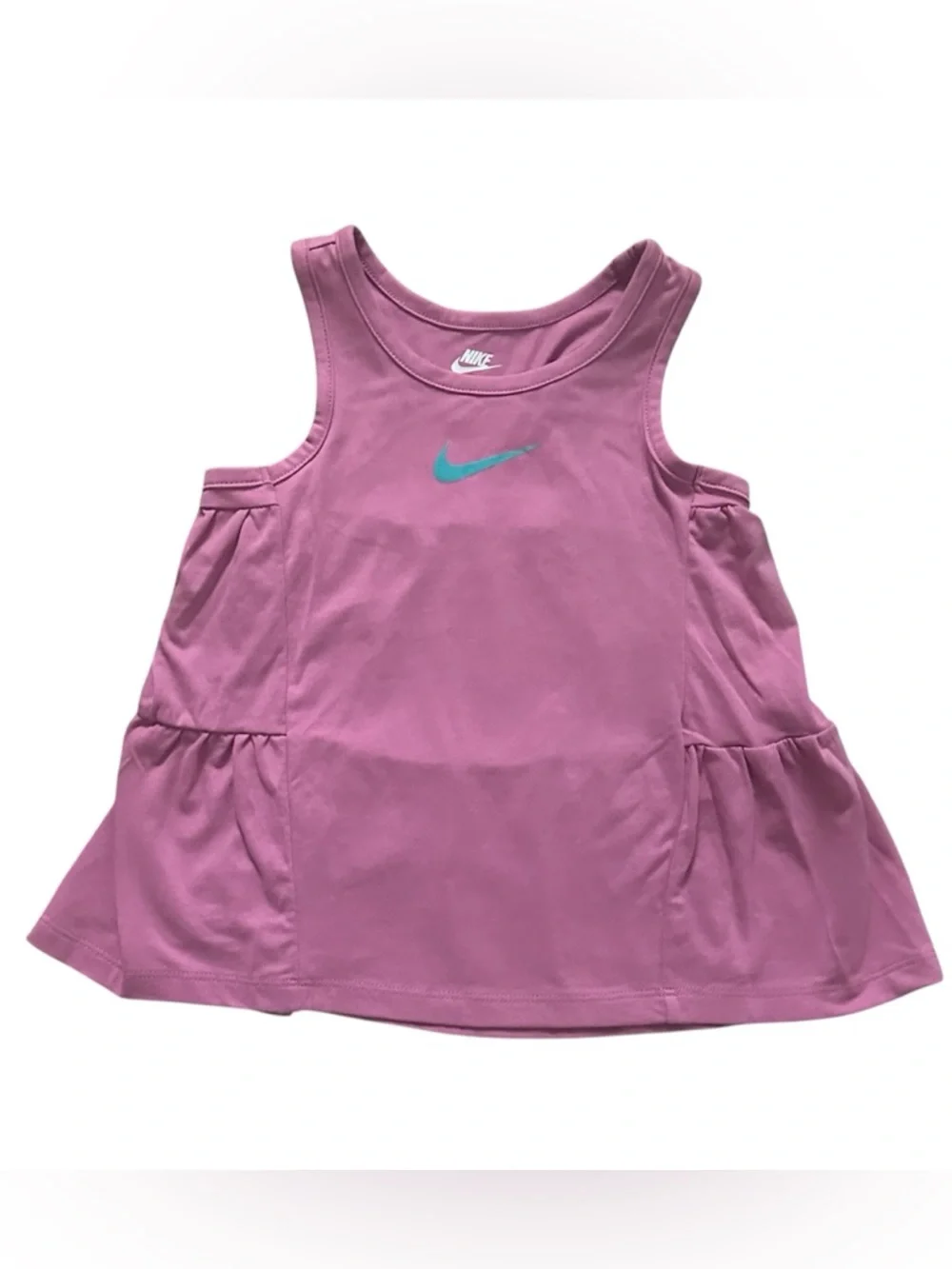 Girls Size 4 Nike 2-Piece Outfit Set Tank Top & Striped Hearts Bike Shorts NWT - Picture 2 of 5